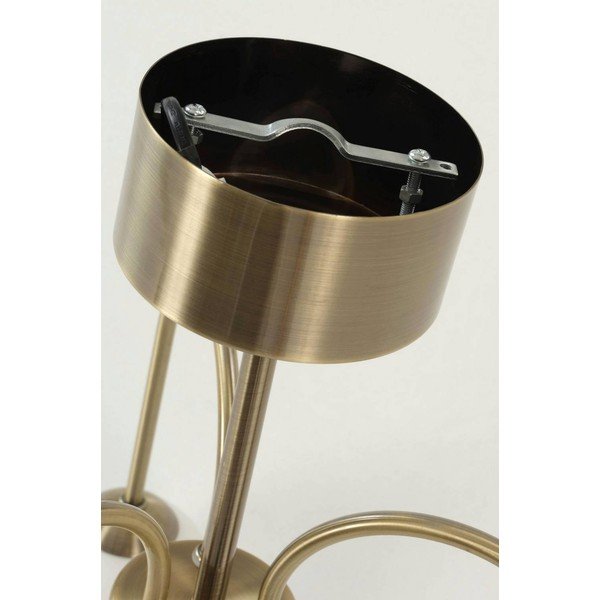 Biała/w kolorze mosiądzu lampa sufitowa z opalowego szkła ze ściemniaczem ø 42 cm Marne – Jotex-image-4