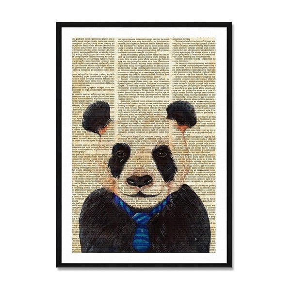 Plakat w ramie Really Nice Things Newspaper Panda, 40x60 cm