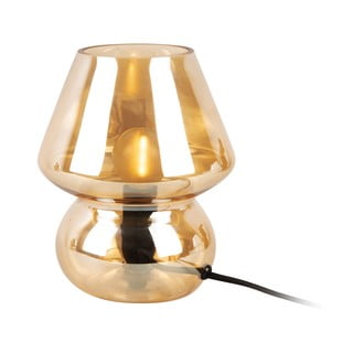 Jasnobrązowa szklana lampa stołowa Leitmotiv Glass, wys. 18 cm