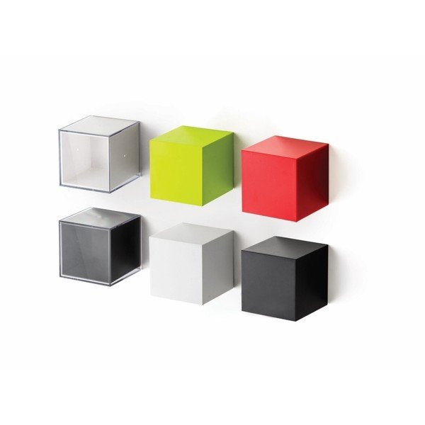 Białe
  (zamykane) naścienne pudełko z przezroczystym wiekiem Qualy Pixel Cube-image-4