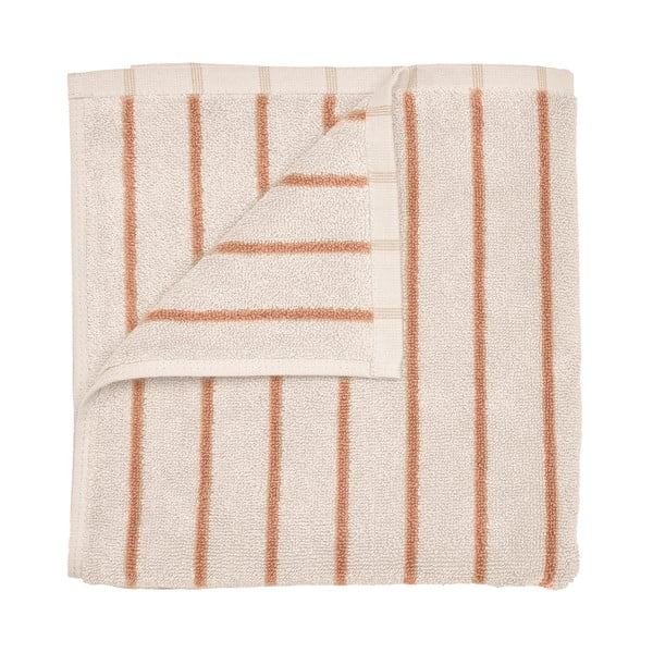 Pomarańczowo-beżowy ręcznik kąpielowy z bawełny organicznej frotte 70x140 cm Arto – Blomus