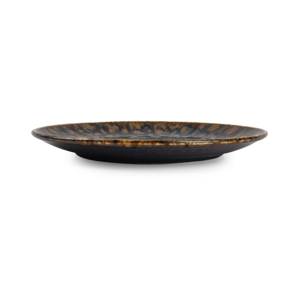 Brązowy porcelanowy talerz deserowy ø 20,5 cm Resto – BonBistro (zdjęcie 4)