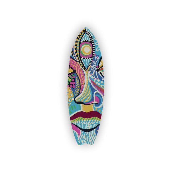 Dekoracja ścienna w kształcie deski surfingowej Really Nice Things Colored Face