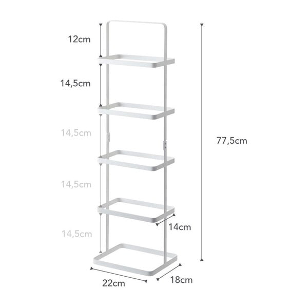 Biały metalowy regał na buty Tower Shoe Rack – YAMAZAKI-image-4