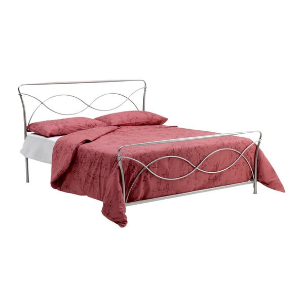 Łóżko dwuosobowe w srebnej barwie 13Casa Ocean, 160x190 cm
