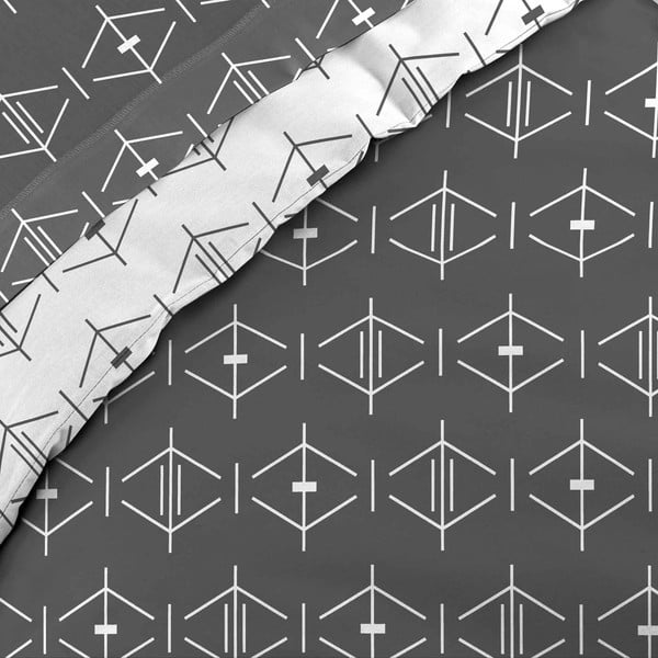 Ciemnoszara bawełniana poszwa na kołdrę jednoosobowa 140x200 cm Aristide – douceur d'intérieur-image-2