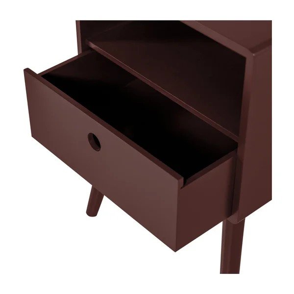 Bordowa szafka nocna z płyty MDF Ozzy – WOOOD-image-3