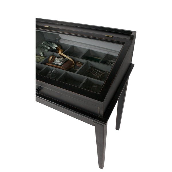 Czarny drewniany stolik z gablotkami BePureHome-image-4
