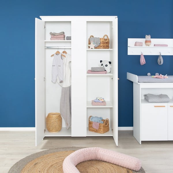 Biała szafa dziecięca 119x190x52 cm Anton – Roba-image-1