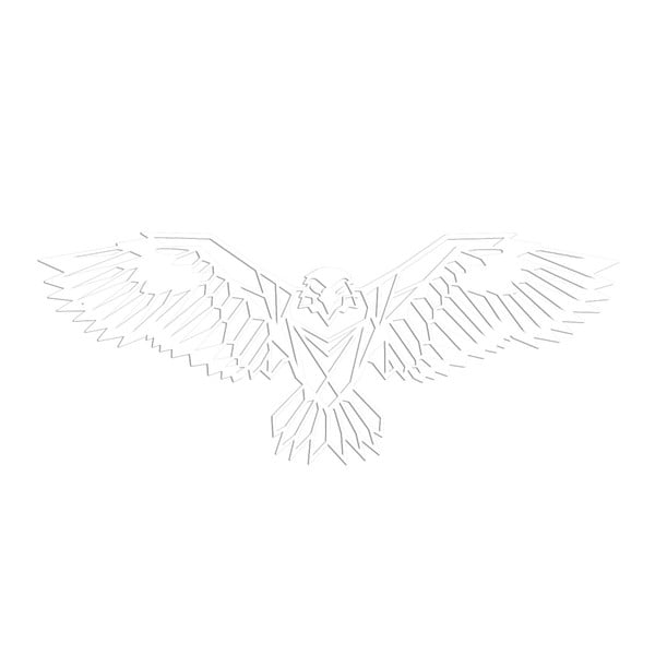 Biały metalowy ptak dekoracyjny Wall Decor Eagle
