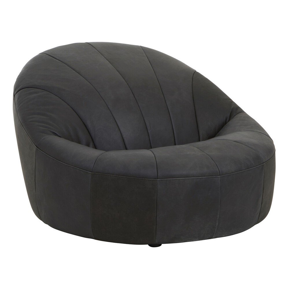 Czarny skórzany fotel Hoxton – Premier Housewares