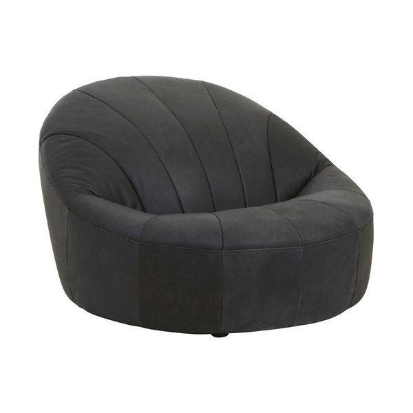 Czarny skórzany fotel Hoxton – Premier Housewares
