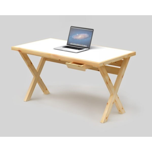 Biurko z białym blatem Only Wood Desk X