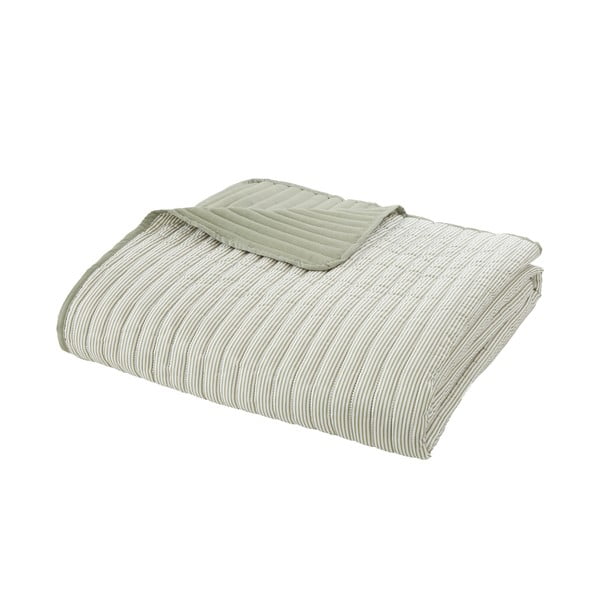 Zielona narzuta pikowana 220x230 cm Stripe – Catherine Lansfield