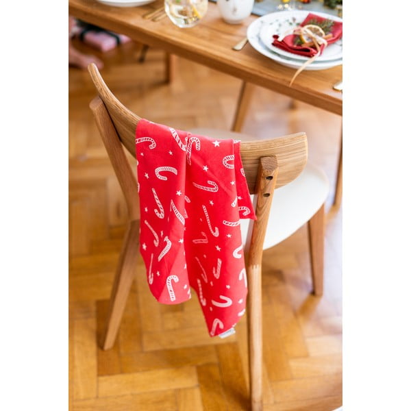 Bawełniane ścierki ze świątecznym motywem zestaw 4 szt. 50x70 cm Candy Cane – Catherine Lansfield-image-4