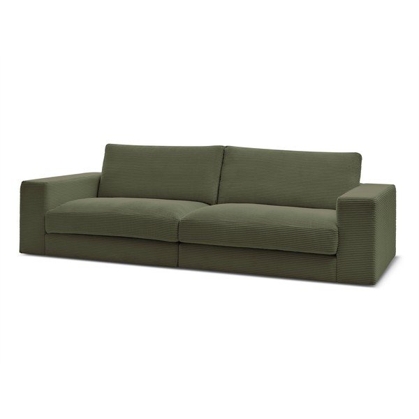 Zielona sztruksowa sofa 274 cm Leonard – Bobochic Paris-image-3