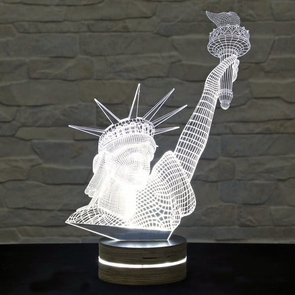 Lampa 3D stołowa Statue of Liberty