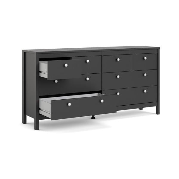 Czarna niska komoda 159x80 cm Madrid – Tvilum-image-3