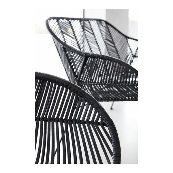 Czarne krzesło rattanowe Hübsch Aslog-image-2