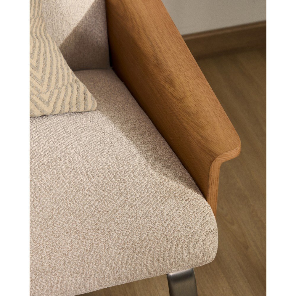 Beżowa sofa z tkaniny szenilowej 205 cm Amsen – Kave Home (zdjęcie 8)
