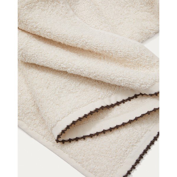 Beżowy bawełniany ręcznik frotte 30x50 cm Sinami – Kave Home-image-1