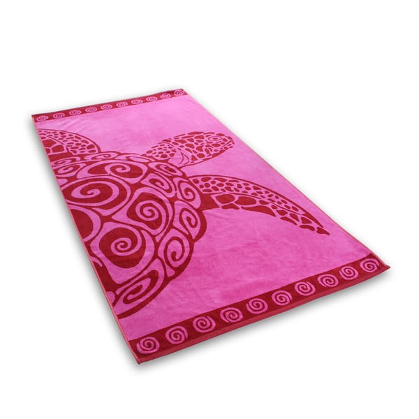Ręcznik kąpielowy DecoKing Pink Turtle, 90x180 cm