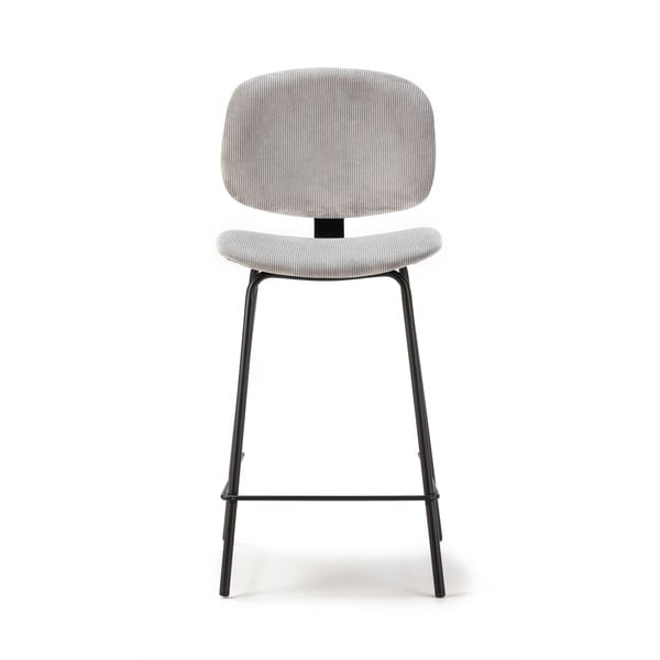 Jasnoszare hokery zestaw 2 szt. (wysokość siedziska 66 cm) Arus – Marckeric-image-2