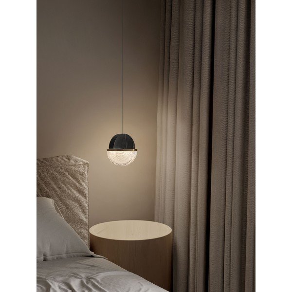 Czarna metalowa lampa wisząca LED ze ściemniaczem ø 16 cm Dorin – Nova Luce-image-1
