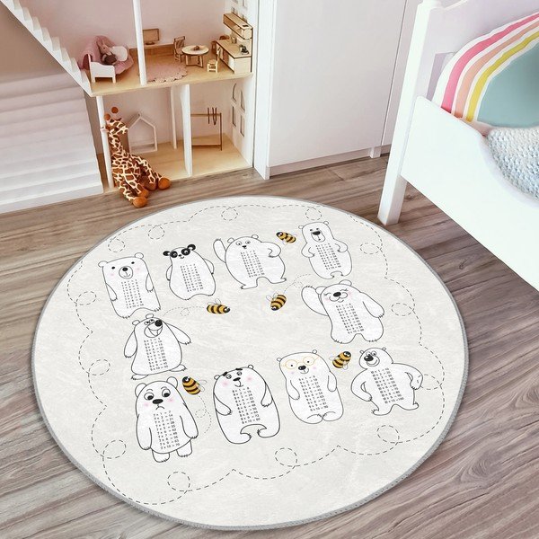 Kremowy dywan dziecięcy ø 100 cm Comfort – Mila Home-image-1