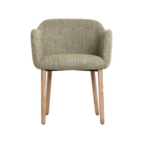 Jasnozielone tapicerowane fotele jadalniane zestaw z podłokietnikami 2 szt. Blaine – Light & Living-image-2