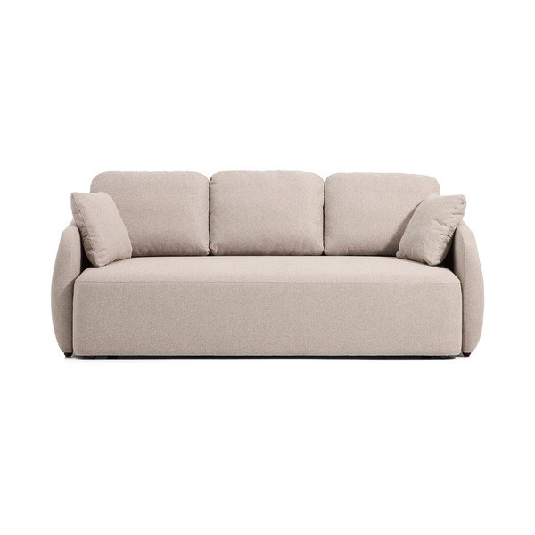 Beżowa rozkładana sofa z tkaniny szenilowej 218 cm Laira – Kave Home