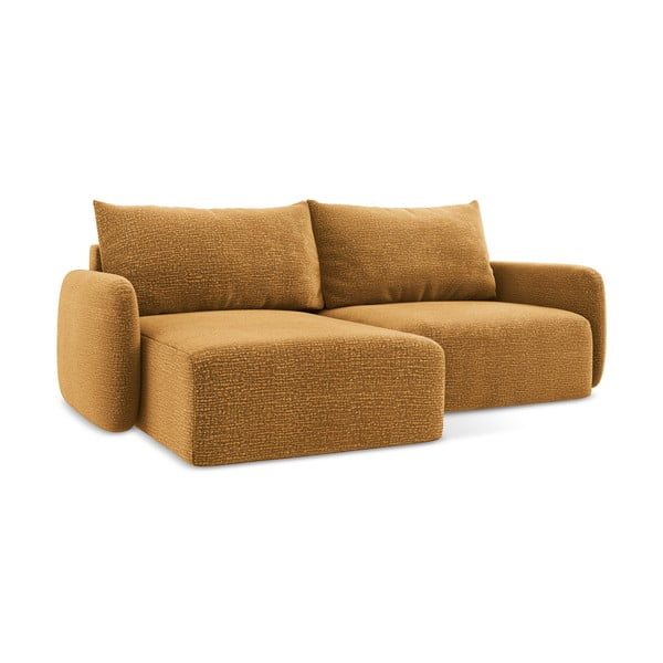 Pomarańczowy rozkładany/ze schowkiem narożnik (lewostronny) Kalena – Makamii-image-2