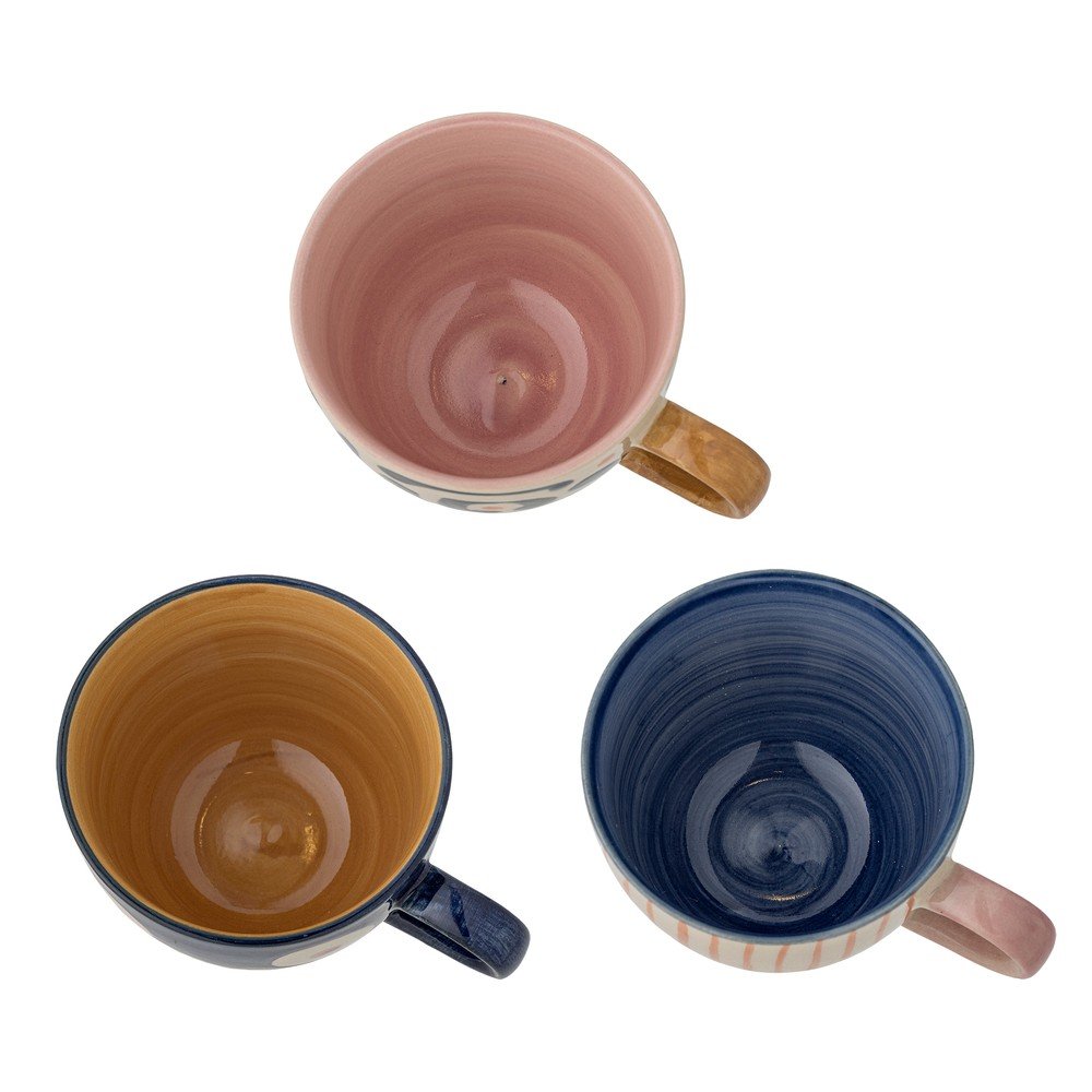 Kamionkowe kubki zestaw 3 szt. do latte 290 ml Eviaya – Bloomingville (zdjęcie 4)