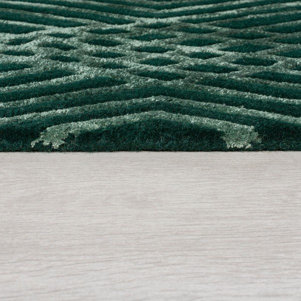 Zielony dywan wełniany Flair Rugs Diamonds, 160x230 cm-image-3
