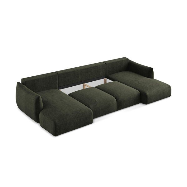 Zielony rozkładany narożnik (w kształcie litery U) Leila – Makamii-image-4