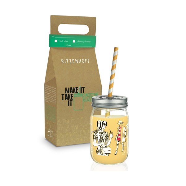 Szklanka z wieczkiem i słomką Ritzenhoff Andrea Arnhold, 445 ml-image-2