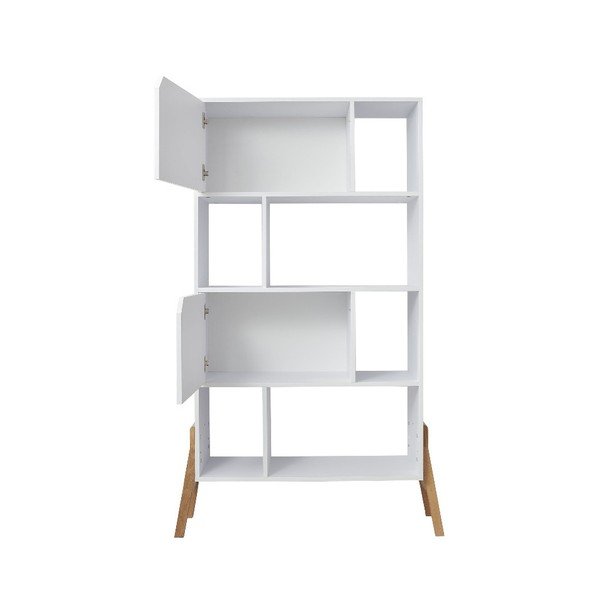 Biały regał z drewna dębowego BELLAMY Lotta-image-1