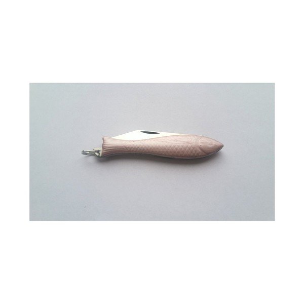 Jasnoróżowy scyzoryk rybka z kółkiem z designem Alexandry Dětinské-image-2