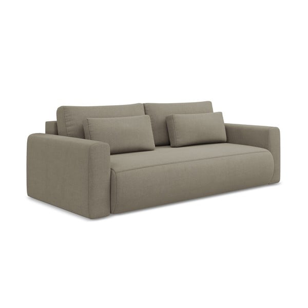 Jasnobrązowa rozkładana/ze schowkiem sofa 238 cm Kapua – Makamii-image-1