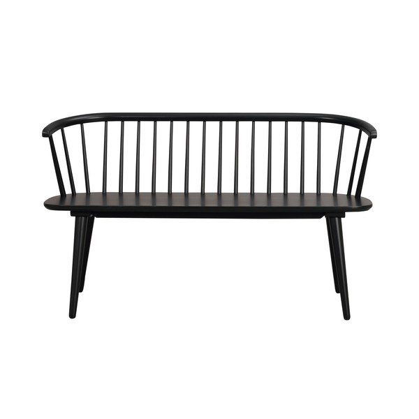 Czarna drewniana ławka Rowico Carmen-image-2