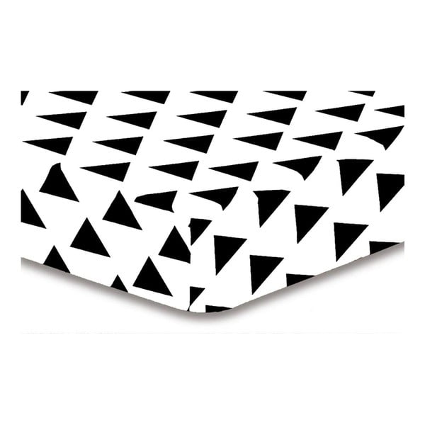 Prześcieradło z mikrowłókna DecoKing Hypnosis Triangles Elena, 100x200 cm