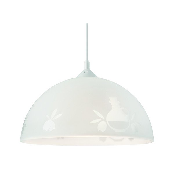 Biała lampa wisząca ø 30 cm – LAMKUR-image-1