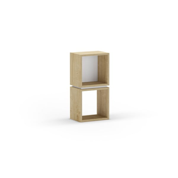 Biały regał w dekorze dębu 32x66 cm Lofty – Marckeric-image-1