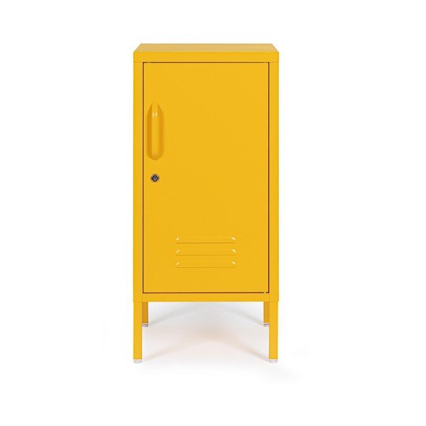 Żółta metalowa szafka z zamkiem 35x76x40 cm Cambridge – Yes Everyday