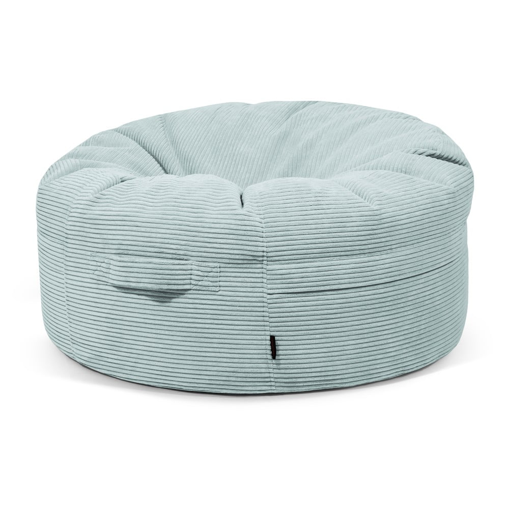 Miętowy sztruksowy worek do siedzenia Roll 105 – SLOWDOWN