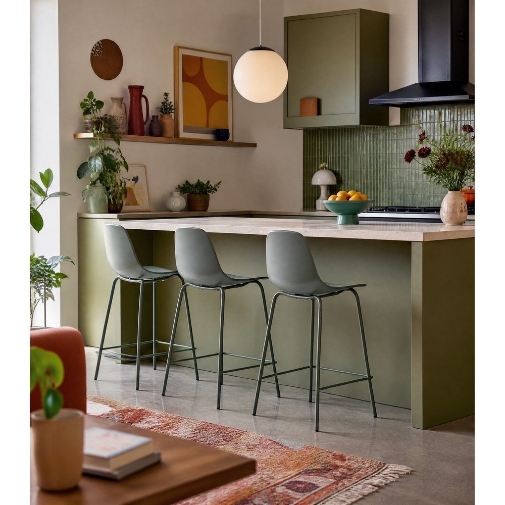 Plastikowy hoker w kolorze khaki (wysokość siedziska 67,5 cm) Whitby – Unique Furniture (zdjęcie 2)