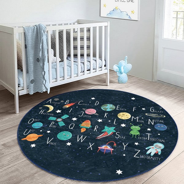 Ciemnoniebieski dywan dziecięcy ø 100 cm Comfort – Mila Home-image-1