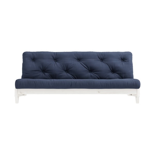 Sofa rozkładana z niebieskim pokryciem Karup Design Fresh White/Navy