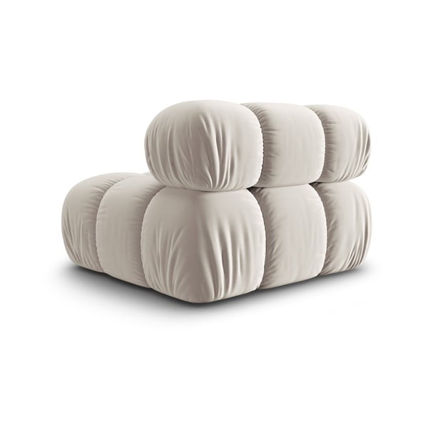 Beżowy aksamitny moduł sofy (moduł środkowy) Bellis – Micadoni -image-4