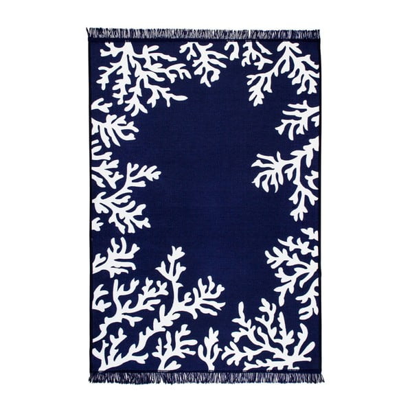 Niebiesko-biały dywan dwustronny Cihan Bilisim Tekstil Coral, 140x215 cm